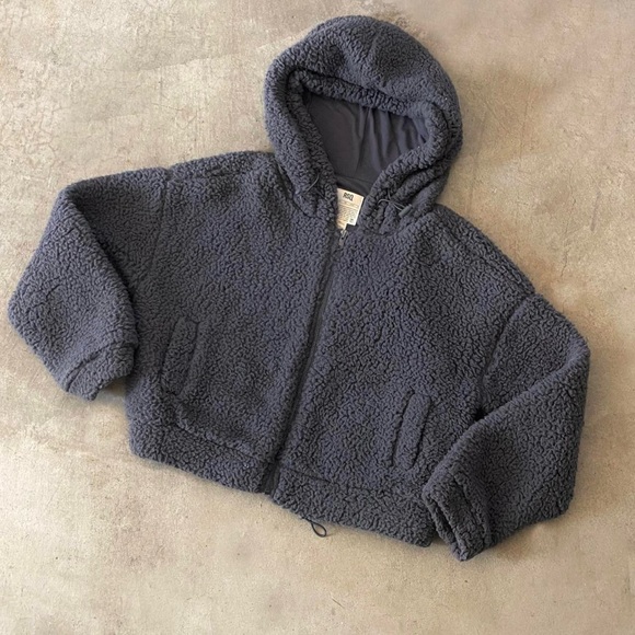 RSQ grey sherpa jacket M - Picture 1 of 3